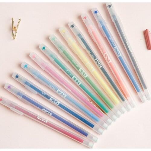 1pcs Color Photo Album Gel Pen 0.5mm12colors Student Scrapbooking DIY Decoration Color Pens Stationery
