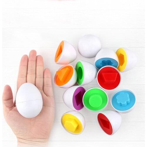6Pcs Infant Baby Toys Puzzle Game Educational Toys Recognize Color Shape Kids Egg Toy Toddler Matching Toy Funny Childrens Gift