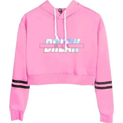 KDA The Baddest 2020 Hot Game New Song Printed Cool Streetwear Women Pullovers Navel Hoodies Sweatshirt Fashion Lumbar Casual