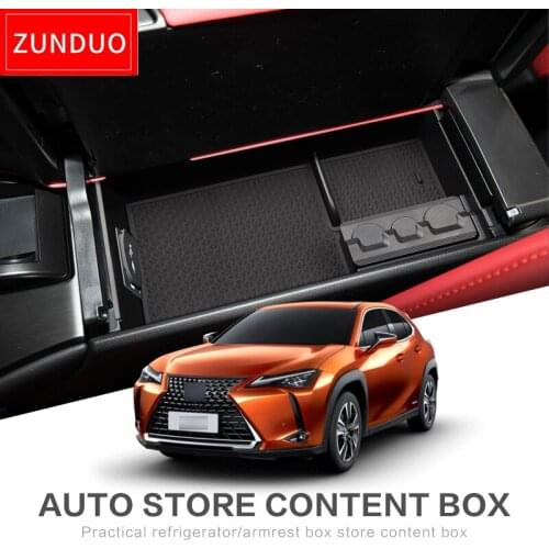 ZUNDUO Car central armrest box For Lexus UX Interior Accessories Stowing Tidying Center Console Organizer BLACK
