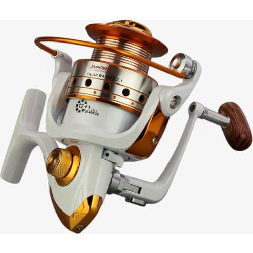 Hot 500-9000 fishing reel Spinning Fishing Reels 12+1BB 5.5:1 Wood handle fishing Wheel German Technology Carp Fishing Tackle