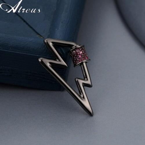 DIY Copper Micro Pave Zirconia Hanging Charm Fastener Decorative Spring Screw Clasp Hook Closure Accessories For Jewelry Making