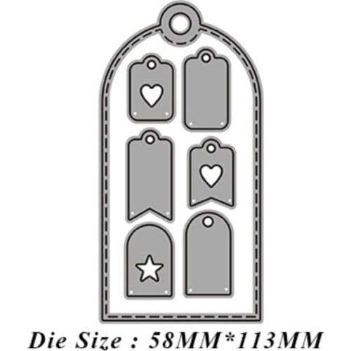 Metal Cutting Dies for 2021 New Scrapbooking Label Tag Frame Edge No Stamps Crafts Background Cutter Paper Cardmaking Stencil