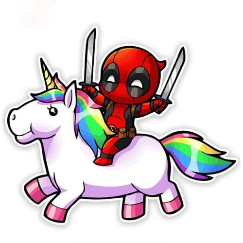 Cute Chibi Cartoon Unicorn Window Wall Bedroom Auto Motorcycle window Car Sticker Decal Good Quality Waterproof Sun Protection