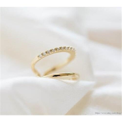 Fashion Persian cz line knuckle ring for women rings Color rings and color