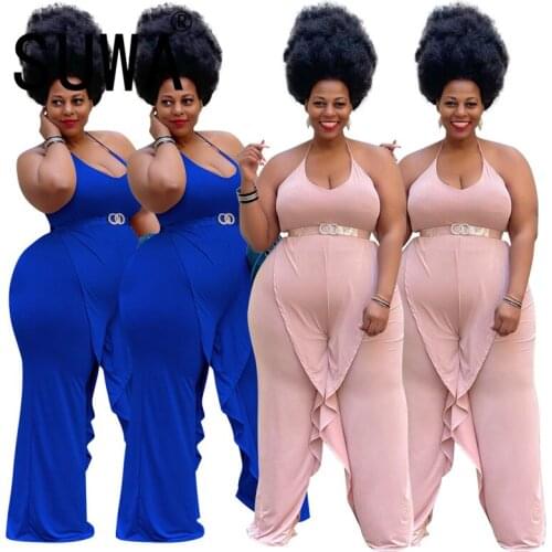 Fashion Style Summer Sexy Solid Romper Casual Strap Overalls For Women Sexy Full Length Playsuits