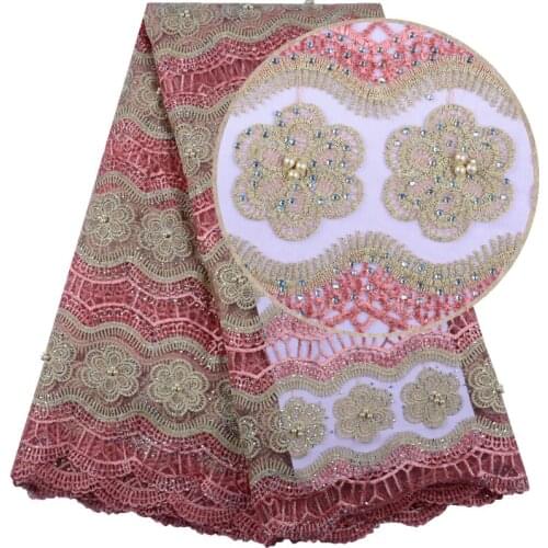 2019 Latest Beaded French Nigerian Laces Fabric High Quality Stones Tulle African Laces Fabric Wedding French Tulle Lace 1503