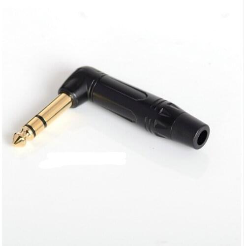 Wholesale 20pcs/lot 1/4" TS RIGHT ANGLE MONO PHONE PLUG CONNECTOR 6.3MM JACK-502
