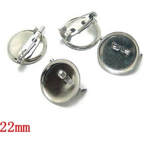 DIY brooch base 100pcs 22mm Dual Brooch Back Base With Clip and Safety Pin use for brooch and hair jewelry,CPAM free 02501103