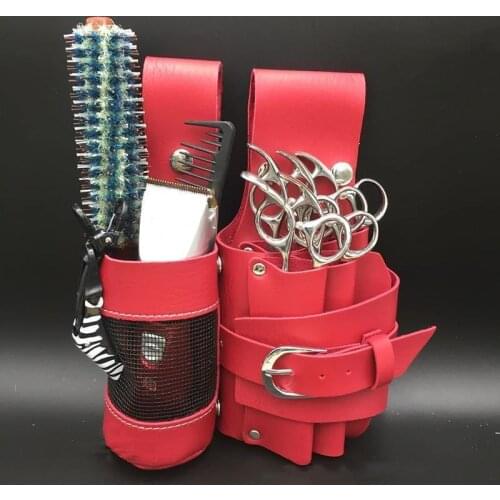 Professional Design Hairdresser Tool Bag PU Salon Hair Scissor Holster With Spray Bottle Position Detachable Hair Shear Pouch