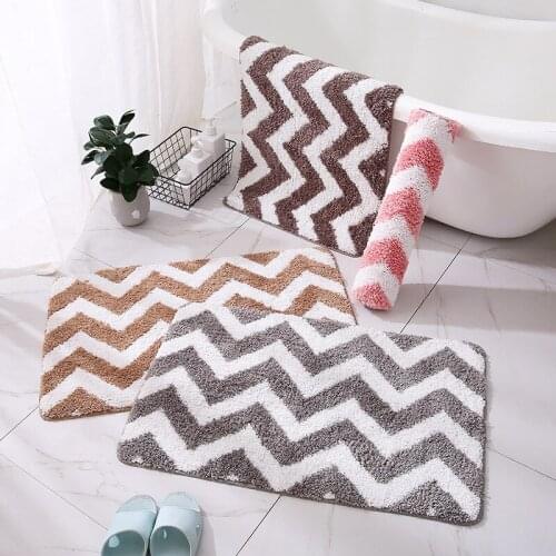 Simple Geometric Bathroom Bathroom Door Absorbent Non-Slip Mat Bedroom Carpet Door Mat