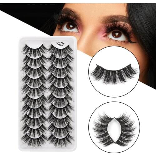 New Fake Eyelashes 3/5/10 Pairs Natural False Eyelashes Long Makeup 3d Mink Lashes Extension Eyelash Mink Eyelashes for Beauty