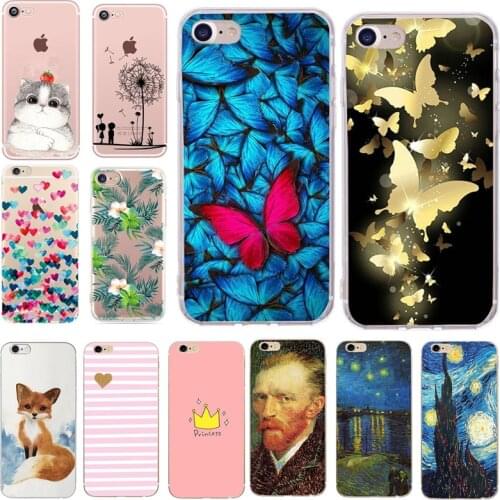 Cartoon Luxury Case For iPhone XS X 8 Plus Flower Leaf Pattern Phone Case For iPhone 7 8 Plus 6 6s 5s Se 5 Soft TPU Cover