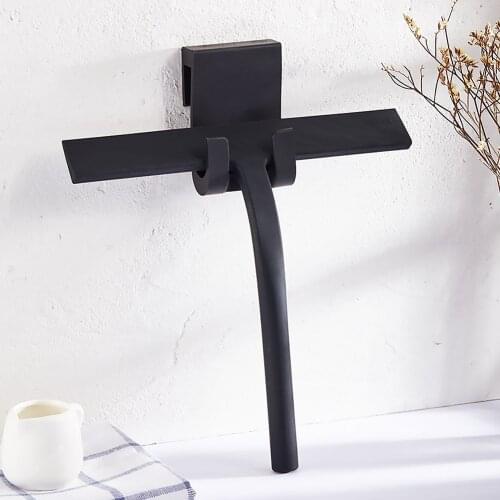 Window Glass Mirror Wiper Cleaner with Hook Window Glass Wiper Scraper Cleaner Silicone Shower Squeegee Bathroom