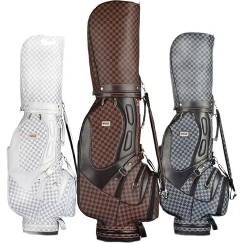 Golf bag standard bag plaid PU ball bag British style golf equipment