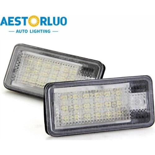 2pcs Error Free Factory Supply Q7 LED License Plate Light Lamp For Audi A3/S3 A4/S4 B6 8E/8H A6/S6 A8/S8 Rs4 A5 2d White 12V