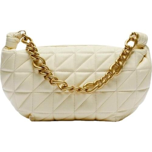 Thick Metal Chain Luxury Famous Brand Shoulder Bags Female 2021 New Arrival Lady Messenger Bags Women Handbags Pu Leather