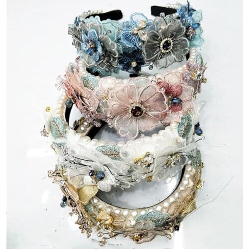 Vintage Wedding Hair Jewelry Simple Baroque Tiaras Rhinestones Sponge comfortable headband Party Hairband Bridal Tiara Headband