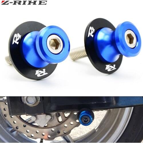 For 6mm Motorcycle CNC Swingarm Slider Spools stand screws For Yamaha YZF R1 YZF R6 FZ1 2006 2007 2008 2009 2010 - 2015