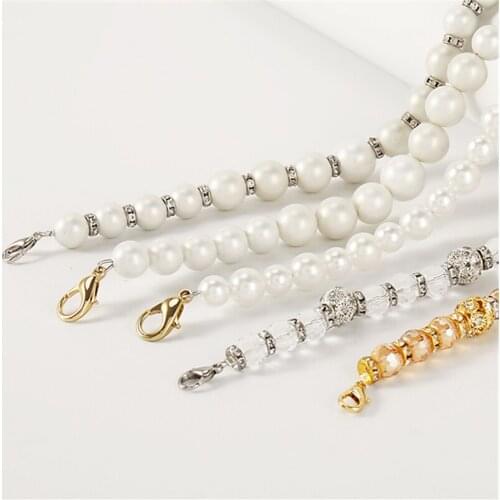 Pearl Chain Bags Women Bags Parts Short Chains Purse Wrist Straps Shoulder Strap Luxury Purse Accessories Replacement DIY Straps