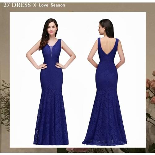 Fast Ship Mermaid Lace Wedding Evening Dress For Women Tank Sleeve Open Back Party Prom Dress 2021 robe de soirée de mariage