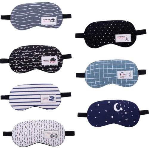 1PCS Sleeping Eye Mask Cotton Soft Sleep Aid Travel Rest Eye Shade Cover Blindfold Unisex Women Men 13 Styles Optinal #280205