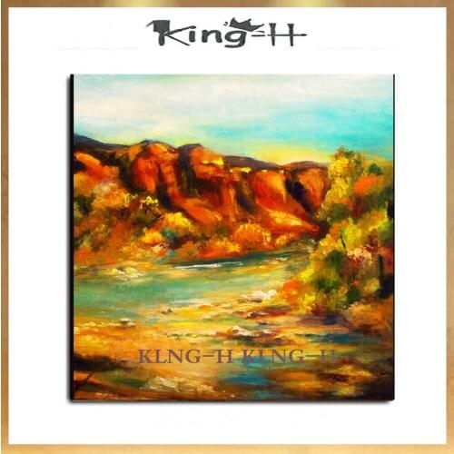 100% pintura al óleo de paisaje hecha a mano en lienzo pinturas de montaña decoración de pared decoración de sala de estar regal