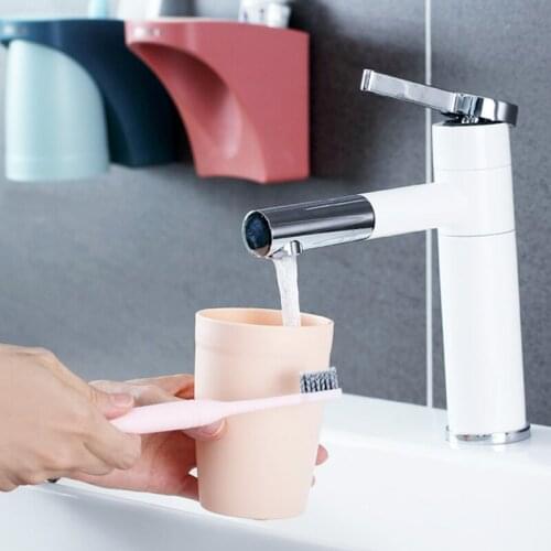 2021 Hot Cup Storage Wall Mounted Toothbrush Holder Solid Magnetic Adsorption Home Bathroom Hotel SSwell