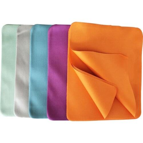 5Pcs/Lot Beautiful Color Soft Suede Glasses Cleaner Eyeglasses Microfiber Clean Cloth for Lens Phone Screen Cleaning Wipes