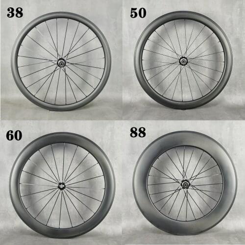 700C Sprint super light carbon Rear wheels 38/50/60/88 depth 25 width clincher/Tubular Road bike carbon Rear wheelset UD matte