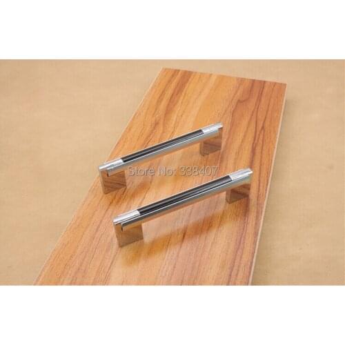 96 mm Pitch Row U Type Drawer Handles Modern Black Cabinet Pulls Furniture Hardware