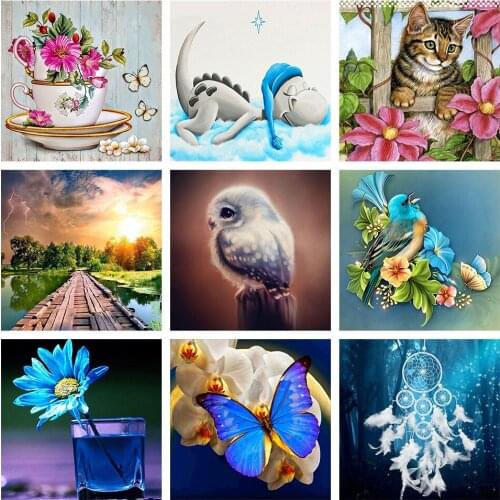 Diamond Painting Full Round Owl 5D Diamond Embroidery Mosaic Kits Animal New Arrival Home Decoration