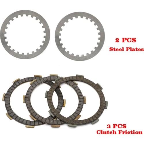 ATV Parts Clutch Friction Disk Disc Plate Set For Honda ATC125M ATC185 ATC200 Big Red 200 ATC200E Kawasaki KLT160 KLT185