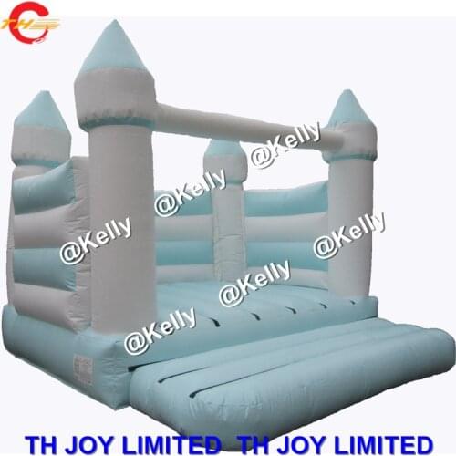 Free door shipping blue and white inflatable bouncer for sale, inflatable wedding bouncer, inflatable bouncer for wedding party