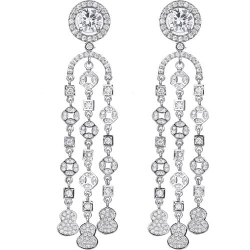 Bettyue New Fashion Jewelry For Female Ancient Style Copper Appearance Fascinating Long Earring In Wedding Party Noble Gift