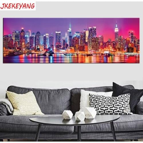 Large size 5d DIY Diamond Painting "New York night view" Full Square/round Drill Cross Stitch Diamond Embroidery Y3471