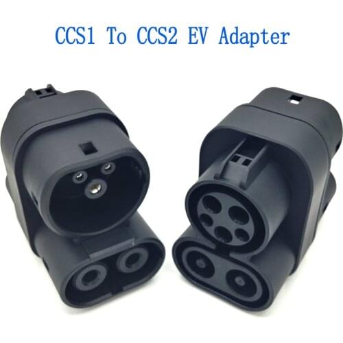 CCS Combo 1 to 2 Connector Fast Charger Plug EVSE Adapter Socket For Electric Vehicle Car Charging EV Adapter