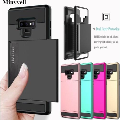 Card Case For Samsung Galaxy A3 A5 A7 J3 J5 J7 2016 2017 Pro A520 J730 Card Slot Phone Case For Samsung Note 9 S6 S7 Edge Cover
