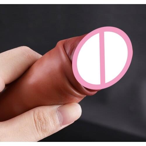3 Size Simulation Dildo Realistic Sliding Foreskin G Spot Stimulate Soft Silicone Penis Soft Huge Big Dick Suction Cup Sex Toys