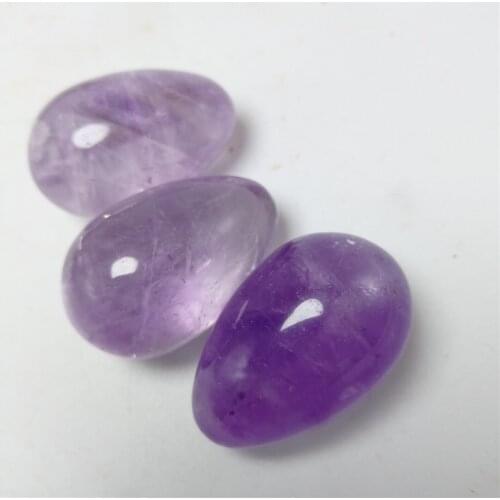 Hot 1 pc 30 mm natural amethyst yoni egg natural quartz stones and crystals chakra crystal healing giftfor gift for home decor