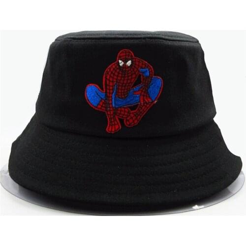 LDSLYJR hero embroidery cotton Bucket Hat Fisherman Hat outdoor travel hat Sun Cap Hats for men and Women 232