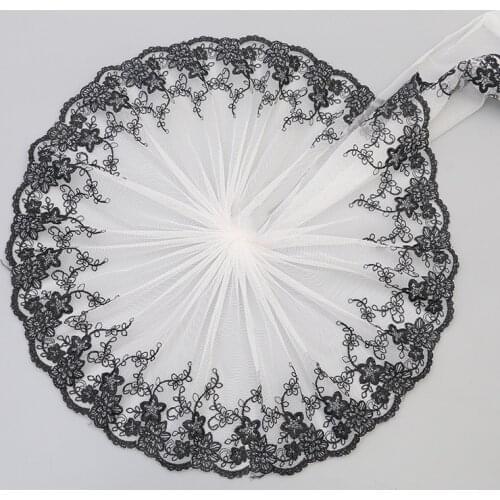 20Yards Lace Trim Mesh Lace with Embroidery Floral Wedding Trim Lace Bridal Supplies Wedding/Birthday/Christmas/Bow Decorations