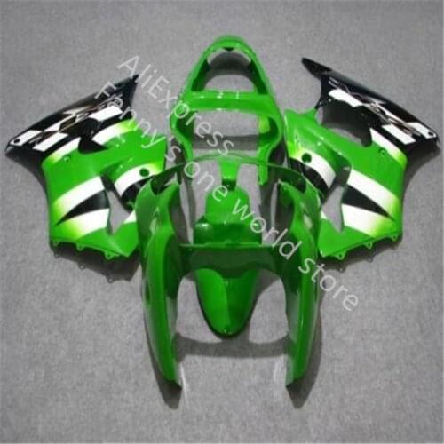 Hot sales Injection fairing kit for KAWASAKI Ninja ZX6R ZX-6R 636 2000 2001 2002 motorcycle ZX 6R 00-02 green black white fair