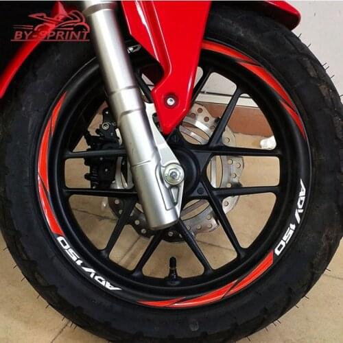 Motorcycle Wheel Rim LOGO Sticker For ADV 150 ADV150 adv150 Stripe Reflective Waterproof Decals Stickers