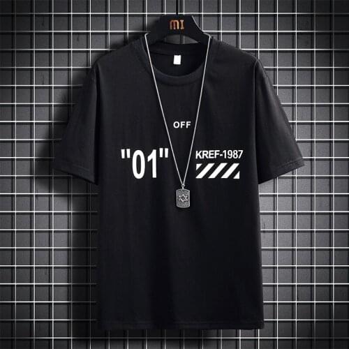 New Summer Shirts Homme Daily Wear Printed 2021 Mens Short Sleeve Cotton T-Shirt Boy Casual Top Tees Plus Size M-3XL Clothing