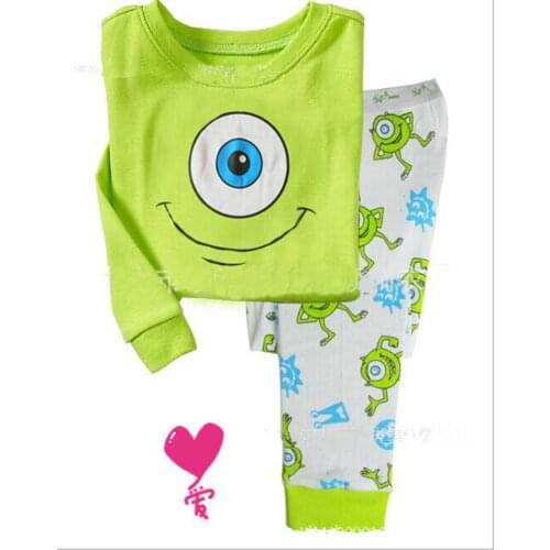 New Baby Boys Pajamas Suit Girls Sleepwear Sleep Suits Kids T-shirts Pants Children Pyjama 100% Cotton Tops Trousers Home Wear