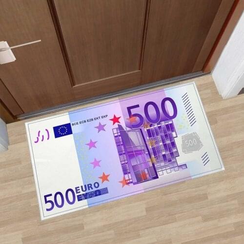 Custom Make Design Euro Money Welcome Doormats Carpets for living room Bathroom Kitchen Mat Anti-Slip Floor Mat Rugs alfombra