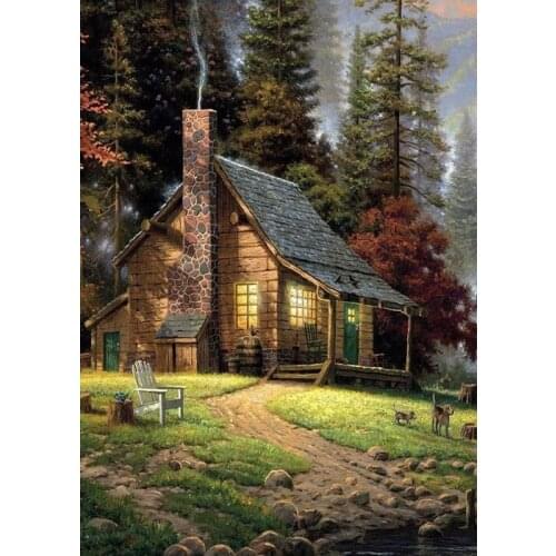 TAILOR wall stickers haft diamentowy 5D diamond painting Cross stitch kit set Full square Cuadros landscape house dog animal art