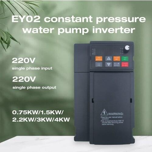 Water Pump Constant Pressure Water Supply Special Frequency Converter 220V 0.75kw/1.5kW/2.2KW/3KW/4KW Variable Frequency Drive