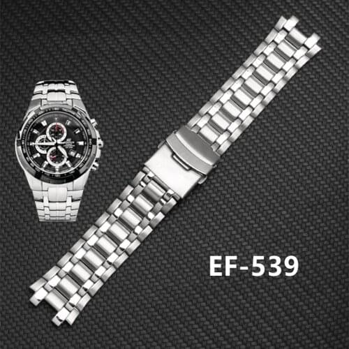 For Casio Stainless Steel Watchband Wrist Strap EF-500 521 527 530 533 534 535 539 544 546 554 563 Watch Bands
